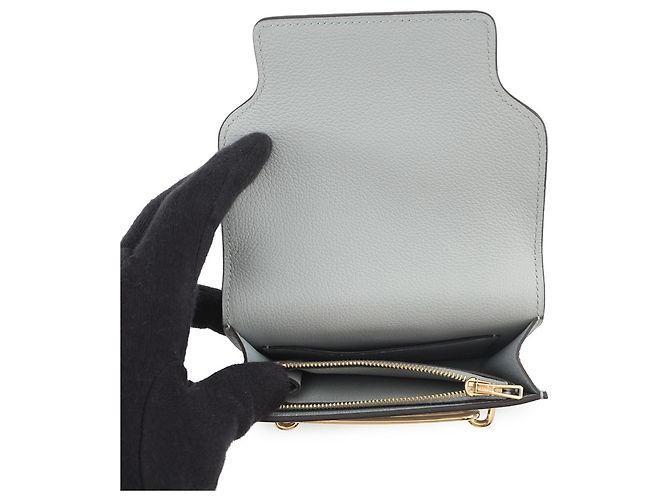 Monedero Roulis de Hermès en Gris Mouette Castaño - vista 5