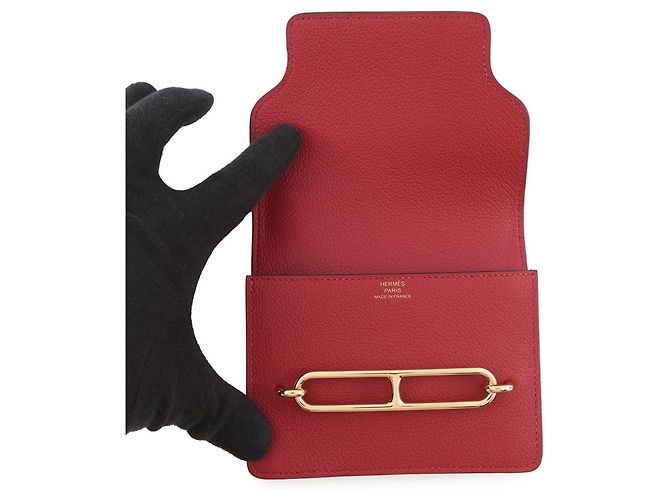 Monedero Roulis de Hermès en Rouge H Roja - vista 4