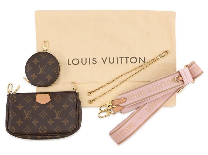 Louis Vuitton Monogram Multi Pochette Accessoires Braun Pink - Ansicht 16