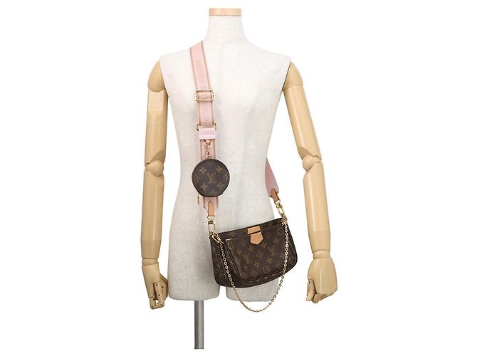 Louis Vuitton Monogram Multi Pochette Accessoires Braun Pink - Ansicht 5