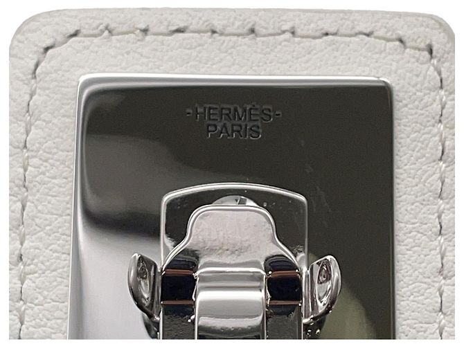 Fermaglio in pelle multicolore Hermès Bianco - vista 7