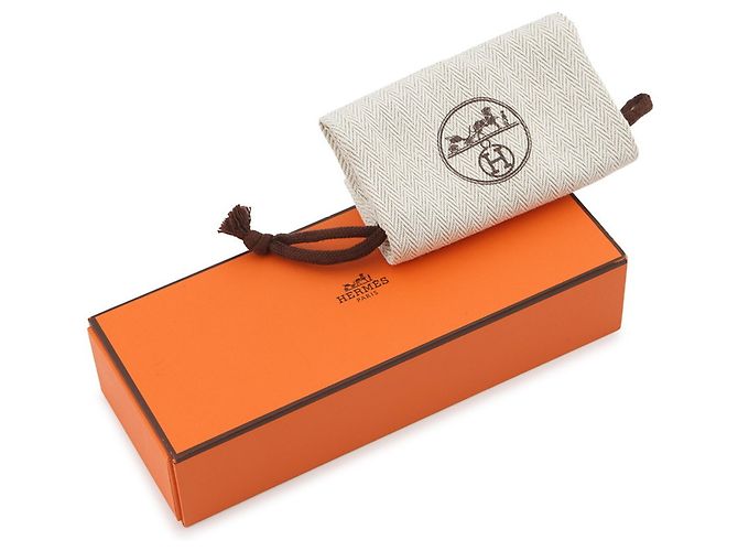 Fermaglio in pelle multicolore Hermès Bianco - vista 9