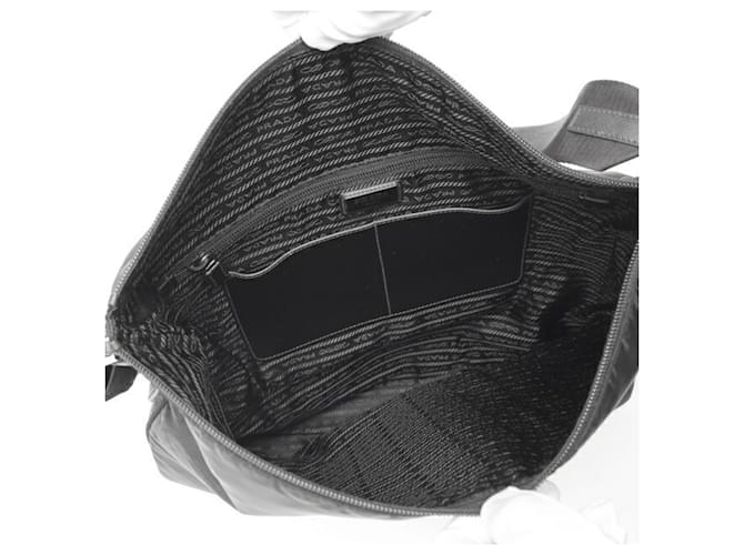 Borsa a Spalla in Pelle Prada Nero - vista 5