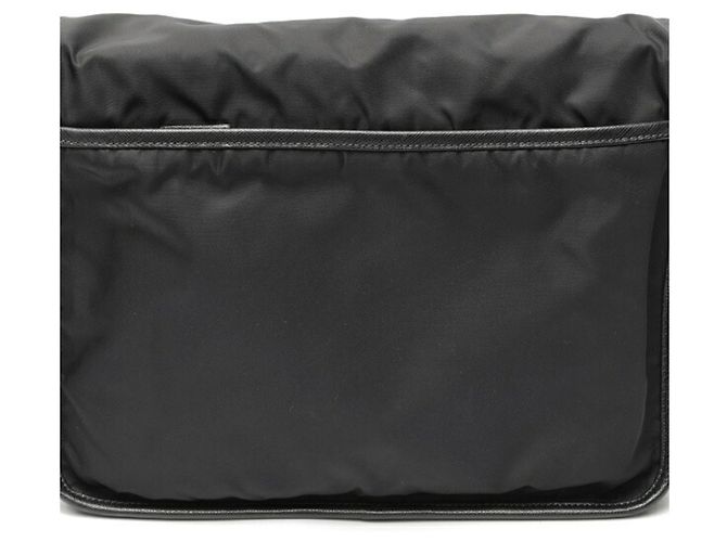 Borsa a Spalla in Nylon e Pelle Saffiano Prada Nero - vista 3