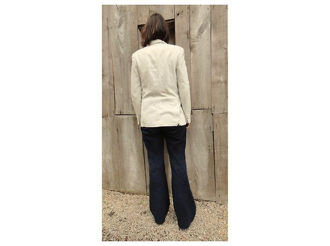 Giacca 3.1 Phillip Lim Crema in Cotone e Lino - vista 2