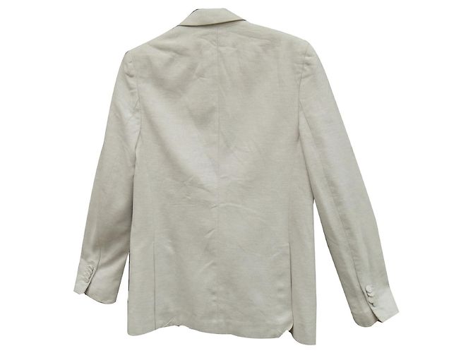 Giacca 3.1 Phillip Lim Crema in Cotone e Lino - vista 6