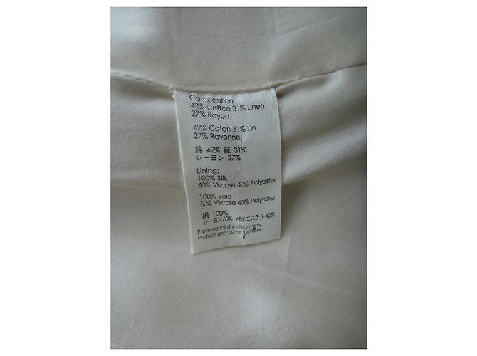Giacca 3.1 Phillip Lim Crema in Cotone e Lino - vista 7