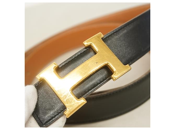 Cinturón Constance Hermès Negro Dorado - vista 7
