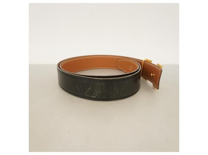 Cinturón Constance Hermès Negro Dorado - vista 8