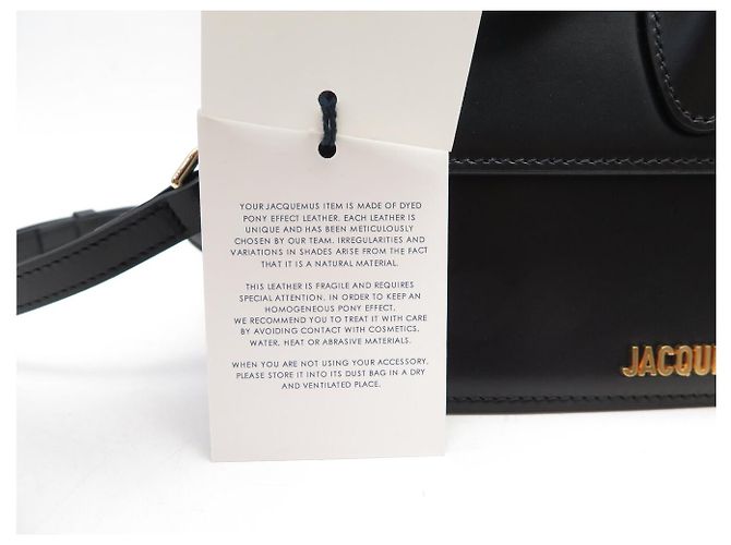 NUOVO BORSO A MANO JACQUEMUS CHIQUITO NODO IN PELLE NERA CON TRACOLLA Nero - vista 14