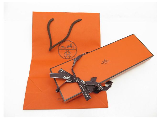 Hermès NOVO BRACELETE HERMES ECUYERE H100007FD00 T2 15,5 CM CHIFRE & DOURADO Marrom - vista 14