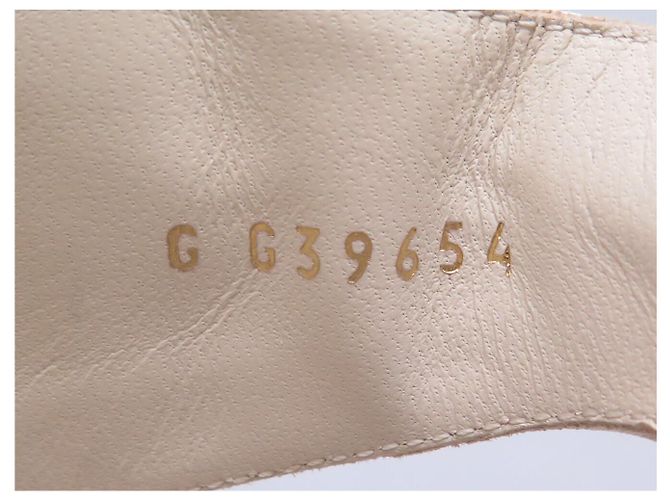 NUOVE SANDALI CHANEL G39654 38.5 IN SATIN LOGO CC STRASS Grigio - vista 13