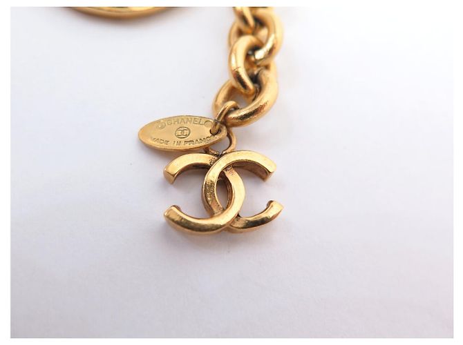 VINTAGE CHANEL NECKLACE CHOKER WITH MEDALLIONS IN PEARLS AND GOLDEN METAL - view 4