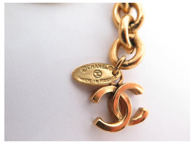 VINTAGE CHANEL NECKLACE CHOKER WITH MEDALLIONS IN PEARLS AND GOLDEN METAL - view 5