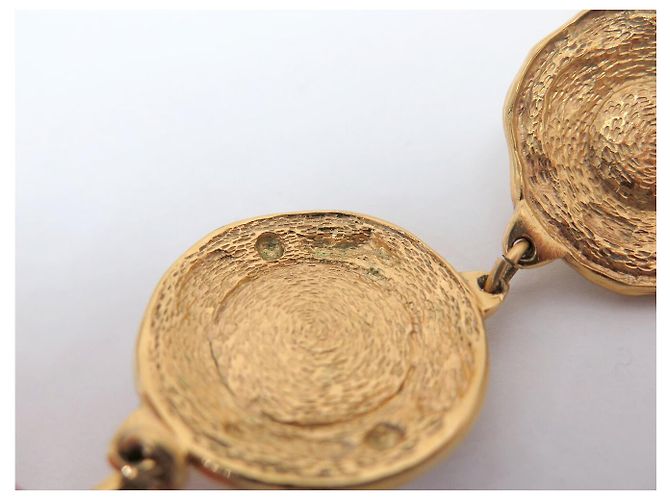 VINTAGE CHANEL NECKLACE CHOKER WITH MEDALLIONS IN PEARLS AND GOLDEN METAL - view 8
