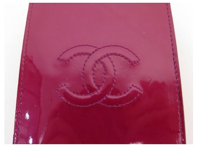 BORSA CHANEL POCHETTE TELEFONO LOGO CC CON TRACOLLA IN PELLE LUCIDA Fuschia - vista 6