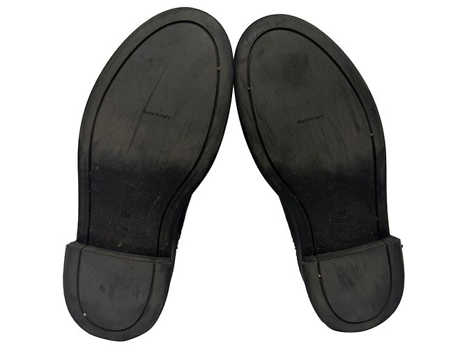 The Row Robin Flatform Ankle Boots in Black Leather - view 6