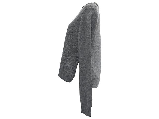 Céline Suéter de lana gris con cuello redondo Celine - vista 2