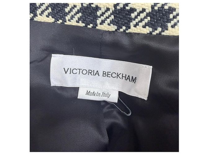Victoria Beckham Houndstooth Tweed Blazer in Multicolor Polyamide Multiple colors - view 4