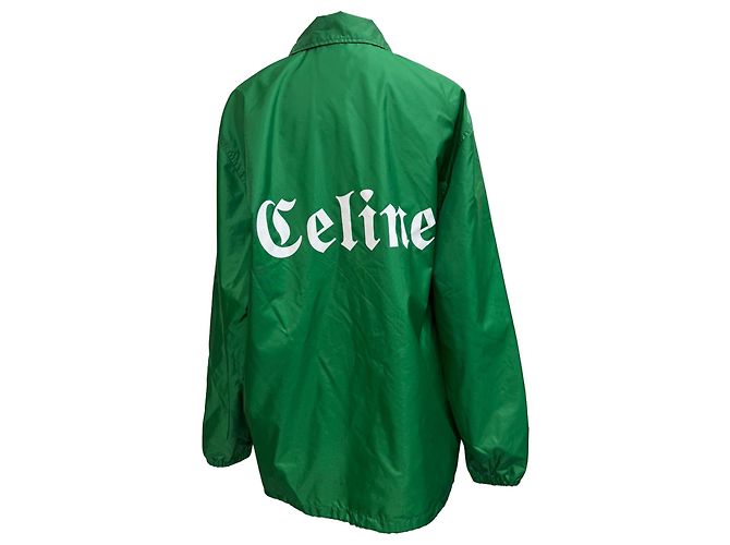 Edge Céline Jaqueta Coach em Poliamida Verde com Estampa de Logo Celine - vista 3