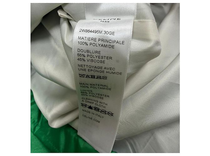 Edge Céline Jaqueta Coach em Poliamida Verde com Estampa de Logo Celine - vista 6