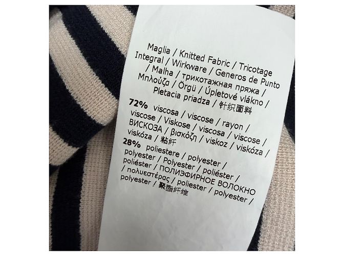Gestreifter Pullover von Max Mara Studio aus marineblauer Viskose - Ansicht 5