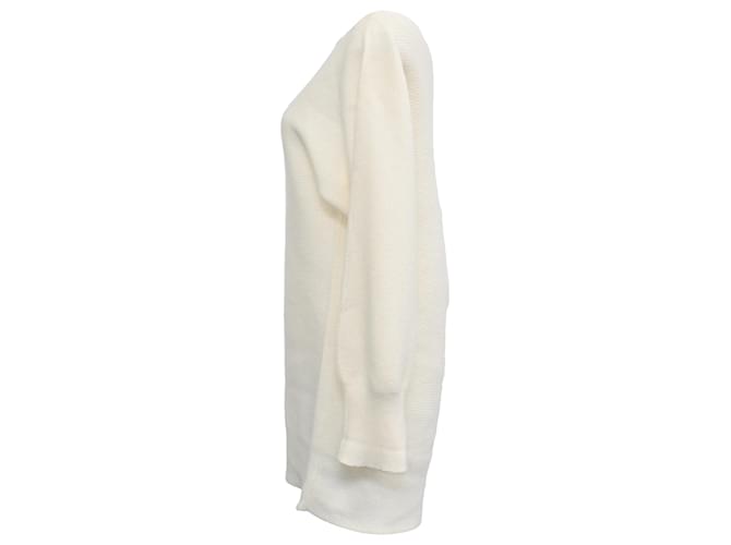 Suéter de punto oversized de algodón Theory Blanco Crudo - vista 2