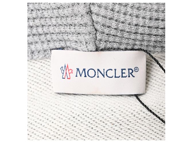 Moncler Zip-Hoodie aus grauer Baumwolle - Ansicht 4
