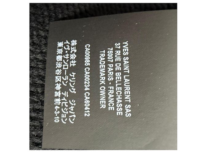Saint Laurent Distressed Knitted Sweater in Black Cotton - view 7