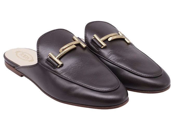 Mule Double T in pelle marrone di Tod's - Ansicht 3