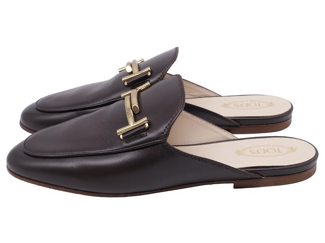 Mule Double T in pelle marrone di Tod's - Ansicht 4