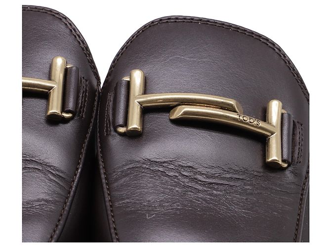 Mule Double T in pelle marrone di Tod's - Ansicht 6