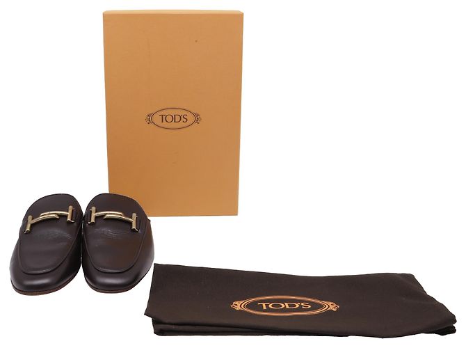Mule Double T in pelle marrone di Tod's - Ansicht 7