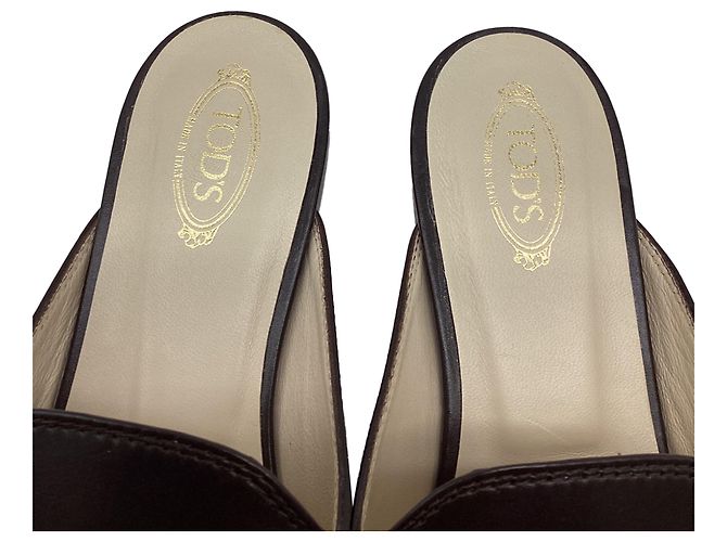 Mule Double T in pelle marrone di Tod's - Ansicht 9