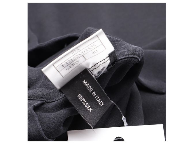 Timeless Blusa Botonada Chanel en Seda Negra Negro - vista 6