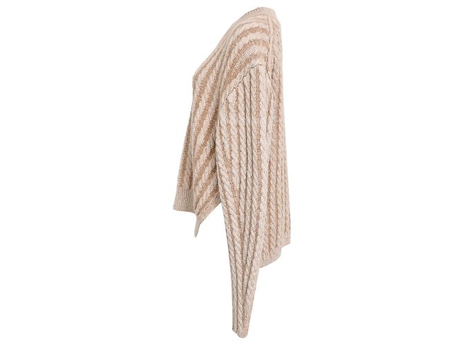 Suéter de lana beige de punto trenzado Chloé - vista 2
