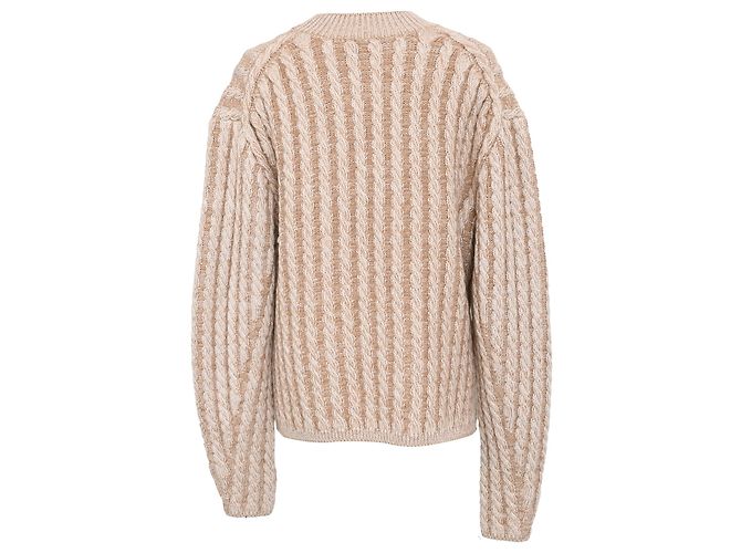 Suéter de lana beige de punto trenzado Chloé - vista 3