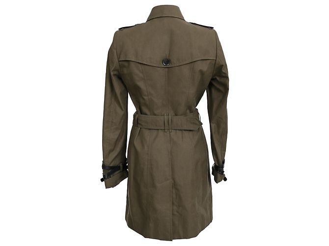 Trench coat de longitud media Queensborough en algodón oliva de Burberry Verde Verde oliva - vista 3