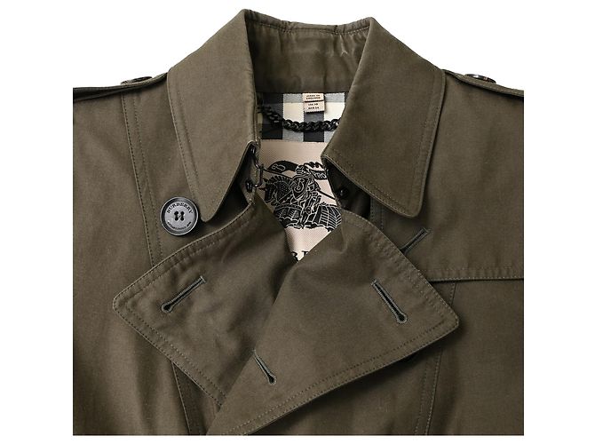 Trench coat de longitud media Queensborough en algodón oliva de Burberry Verde Verde oliva - vista 5