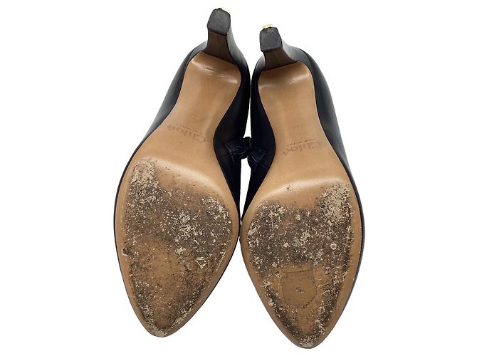 Stivaletti con dettaglio Chloé in pelle nera Nero - vista 10