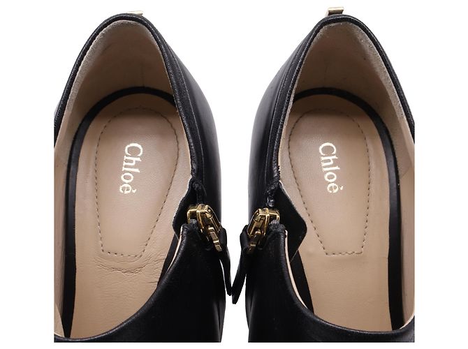Stivaletti con dettaglio Chloé in pelle nera Nero - vista 6