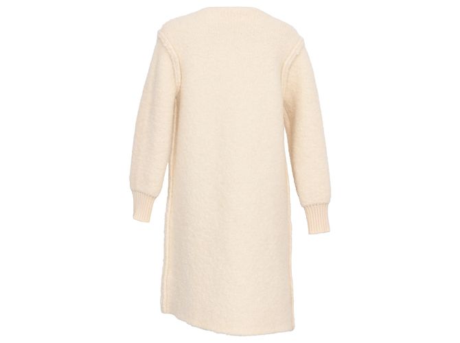 Abrigo de shearling Burberry Brit en lana crema Blanco Crudo - vista 3