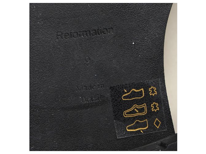 Reformation Mary Jane Flats in Pelle Bianca Bianco Crudo - vista 8
