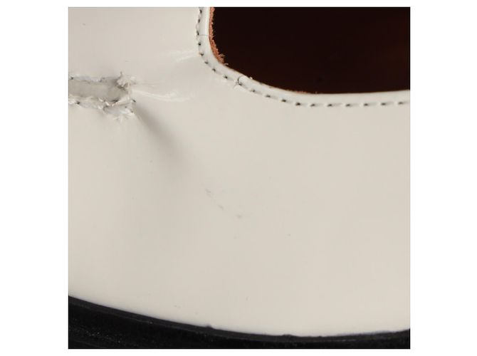 Reformation Mary Jane Flats in Pelle Bianca Bianco Crudo - vista 9