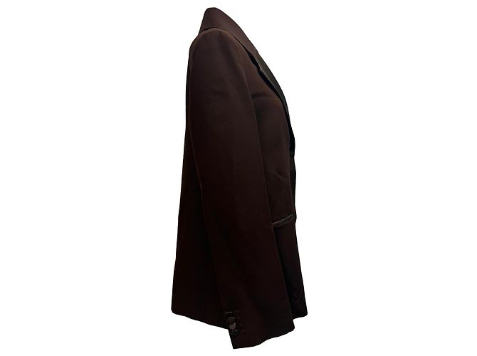 Blazer Johnson Oversized Khaite en Viscosa Marrón Castaño Roja - vista 2