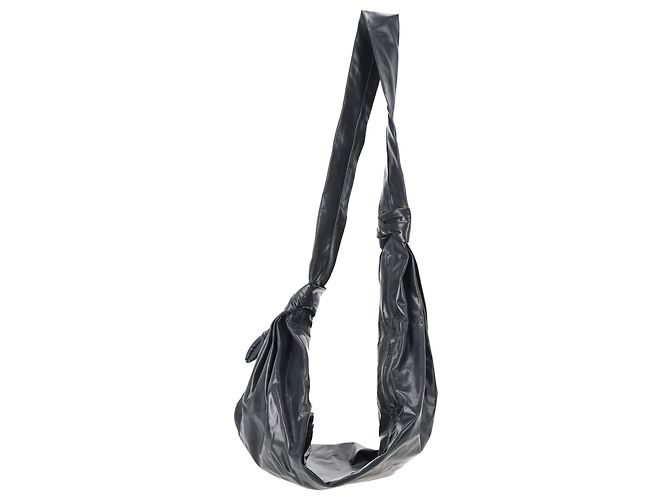 Borsa Croissant Lemaire in pelle grigia Grigio - vista 2