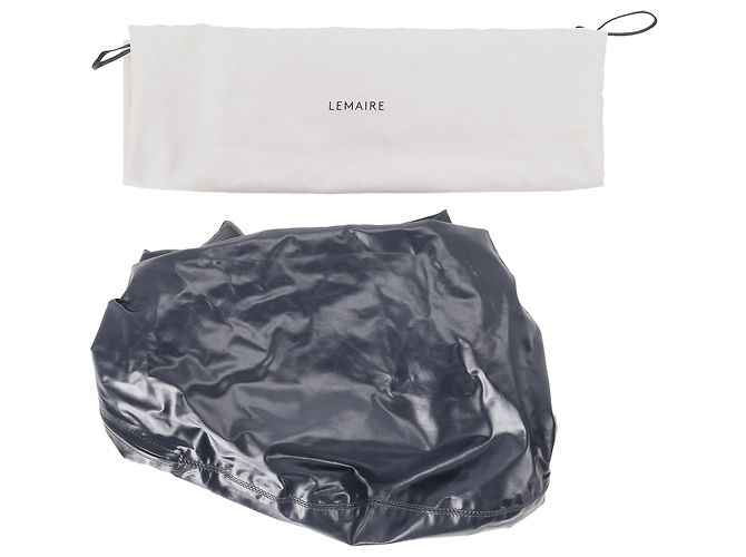 Borsa Croissant Lemaire in pelle grigia Grigio - vista 5