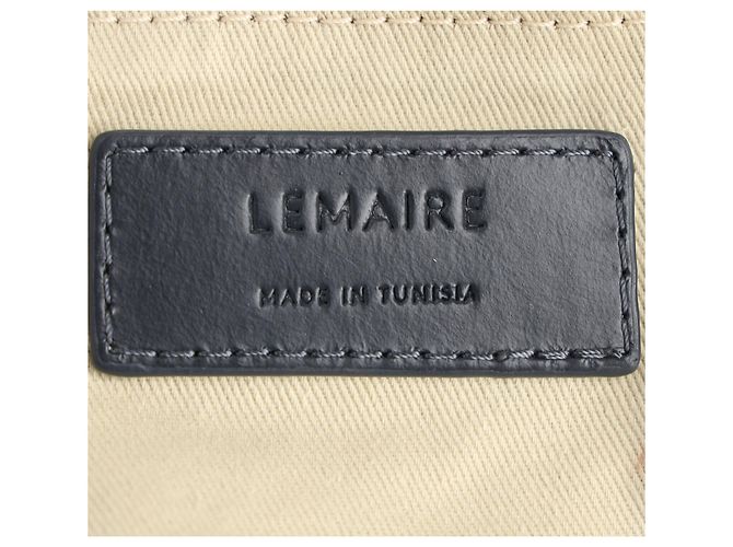 Borsa Croissant Lemaire in pelle grigia Grigio - vista 7
