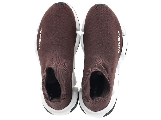Balenciaga Speed 2.0 Sneakers aus braunem Polyester - Ansicht 4