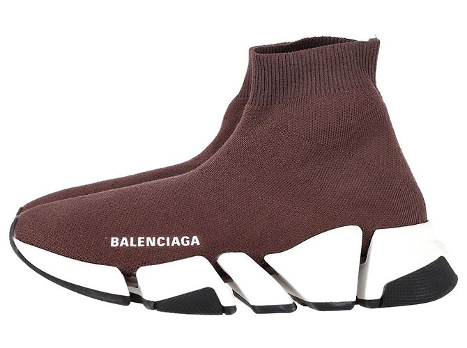 Balenciaga Speed 2.0 Sneakers aus braunem Polyester - Ansicht 5